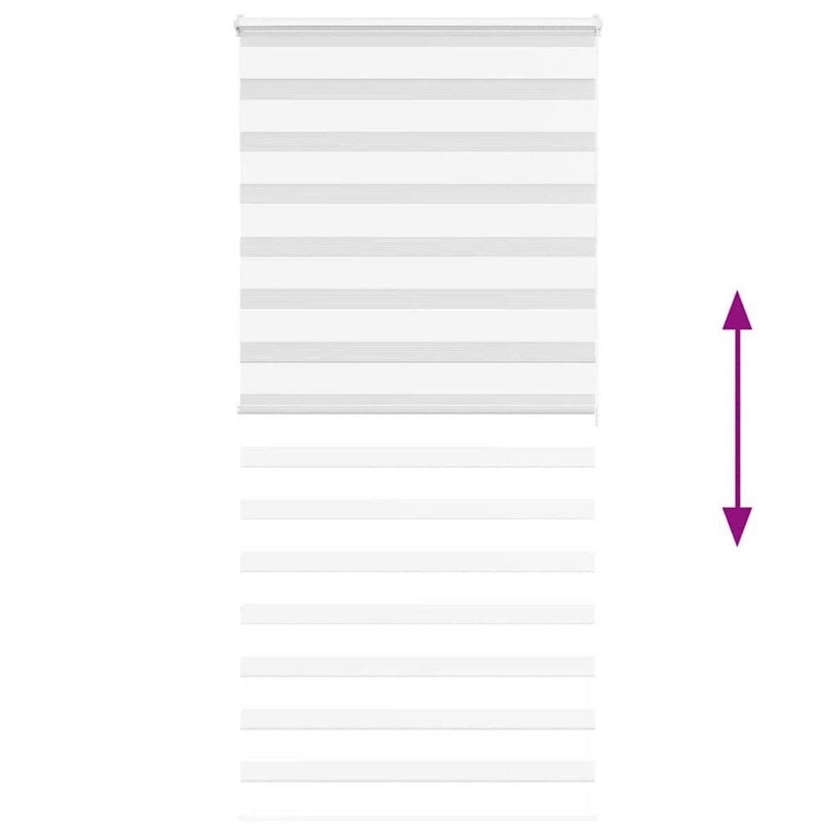 VIDAXL Store zebre blanc 105x200 cm largeur du tissu 100,9cm polyester