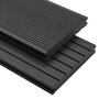 Voir la diapositive 1 : VIDAXL Panneaux de terrasse solides et accessoires WPC 15 m^2 4 m Noir