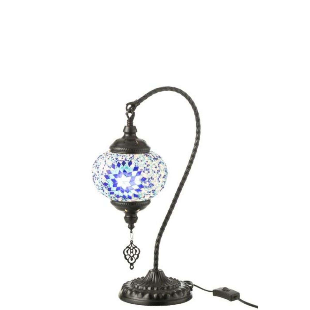 Paris Prix Lampe à Poser Mosaïque Design  Neal  44cm Bleu