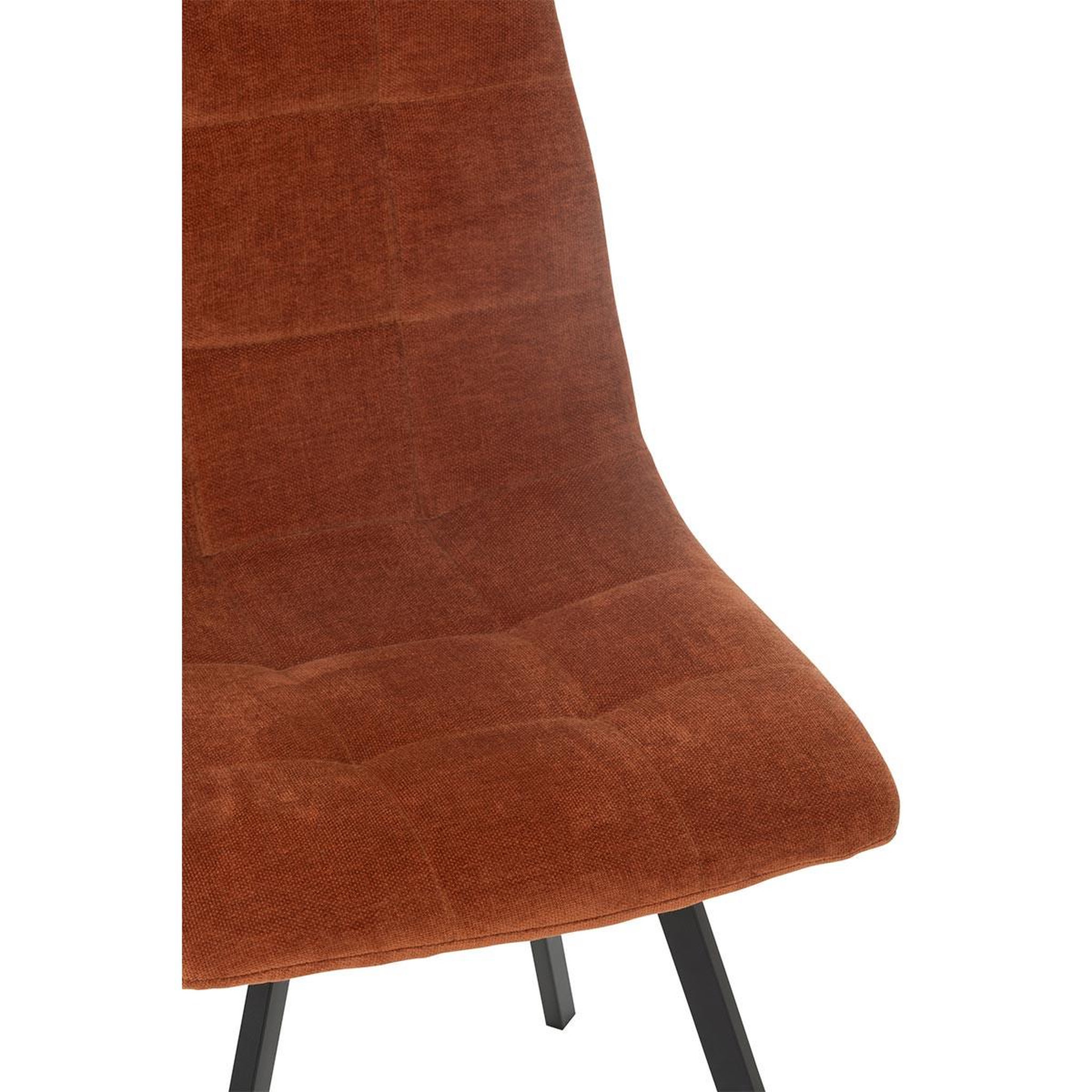 Voir la diapositive 5 : J-LINE Chaise matelassée  clark  85cm rouille