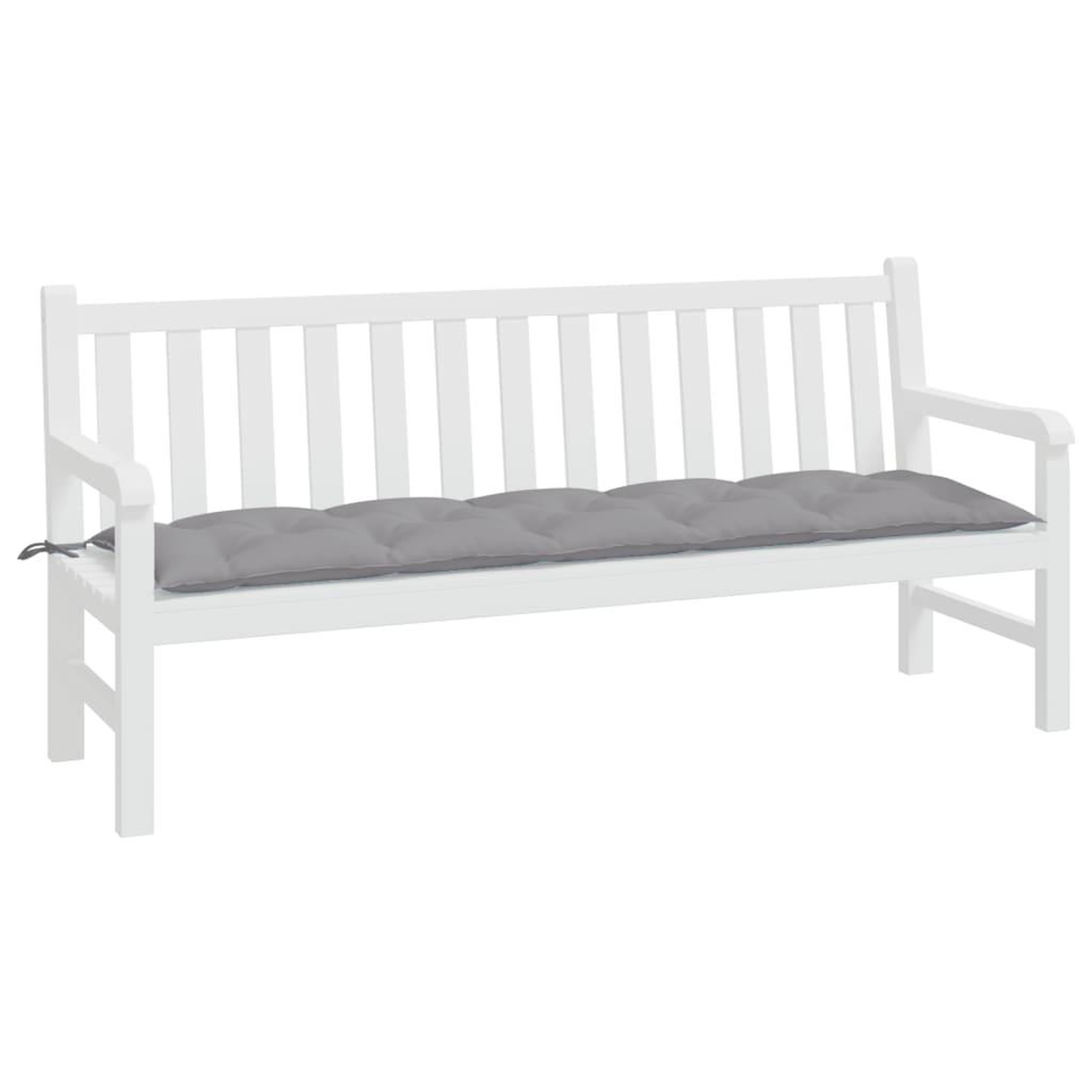 Voir la diapositive 3 : VIDAXL Coussin de banc de jardin gris 180x50x7 cm tissu oxford