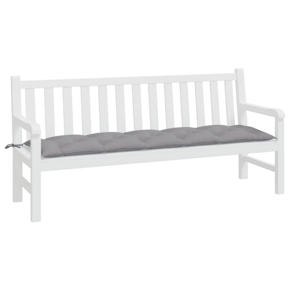 VIDAXL Coussin de banc de jardin gris 180x50x7 cm tissu oxford