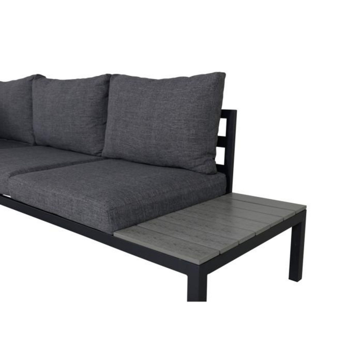 Paris Prix Salon d'Angle de Jardin  Odense  167cm Noir & Gris