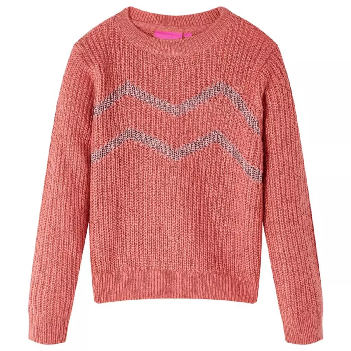 VIDAXL Pull-over tricote pour enfants rose moyen 104