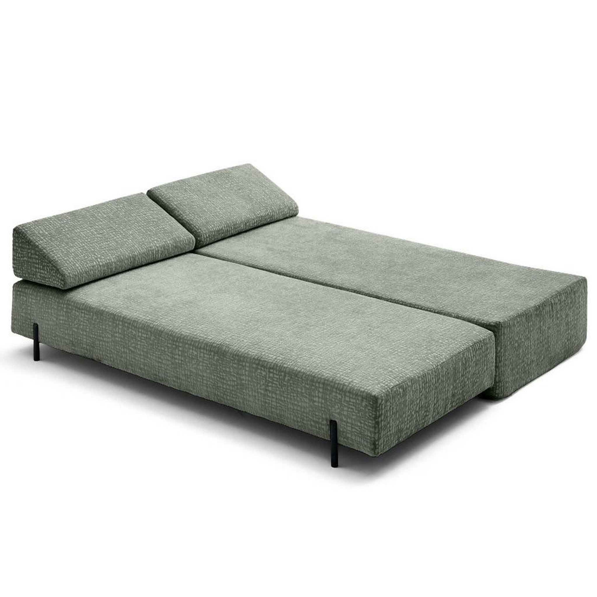 Voir la diapositive 6 : BEST MOBILIER Brescia - banquette 3 places convertible en tissu velours relief