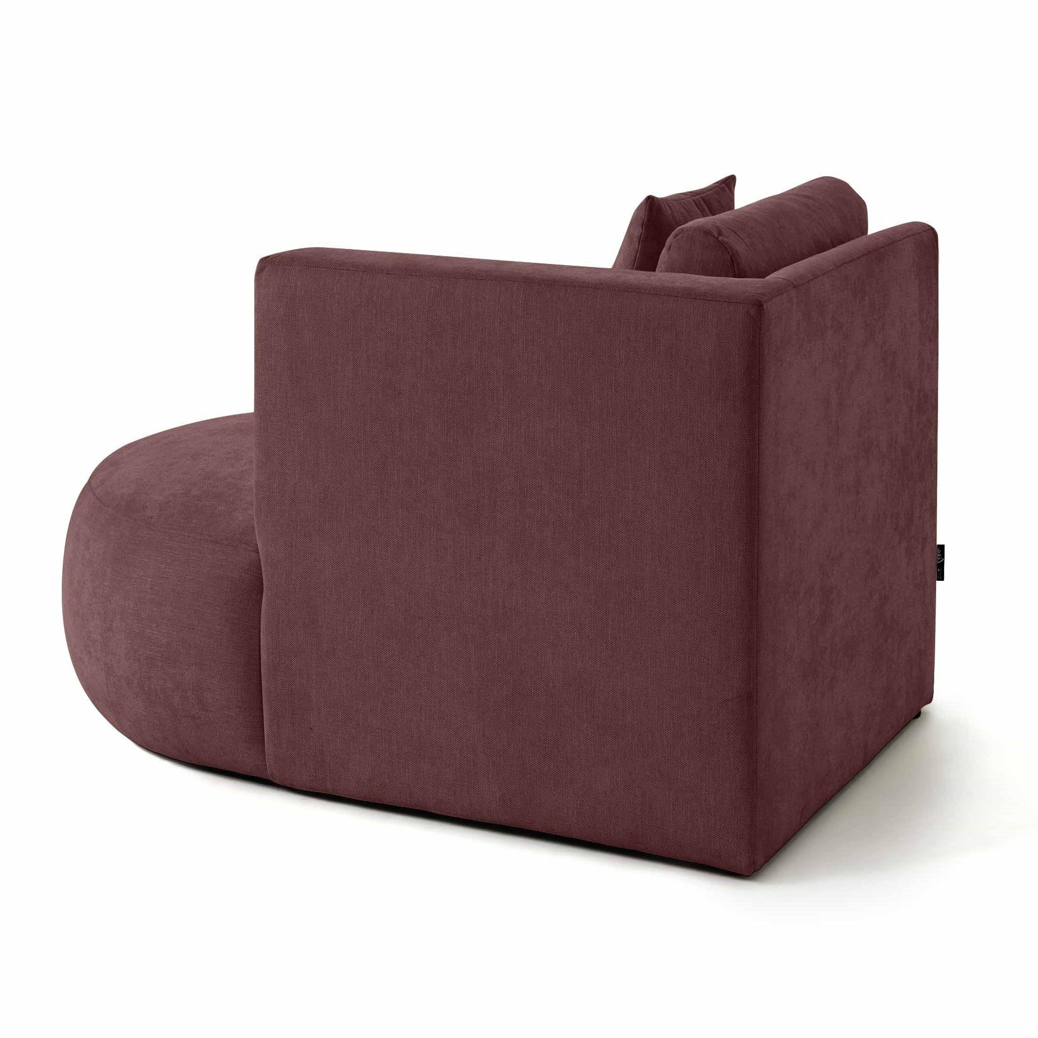 Voir la diapositive 4 : LISA DESIGN Santorini - module d'assise méridienne droit - en tissu texturé