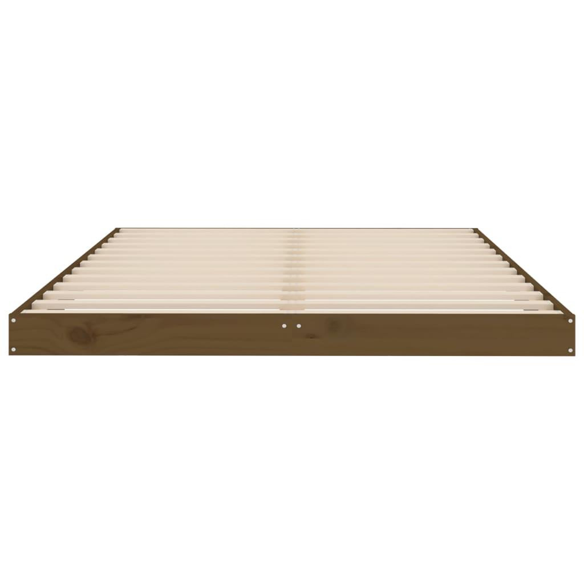Voir la diapositive 5 : VIDAXL Cadre de lit sans matelas marron miel 120x190 cm
