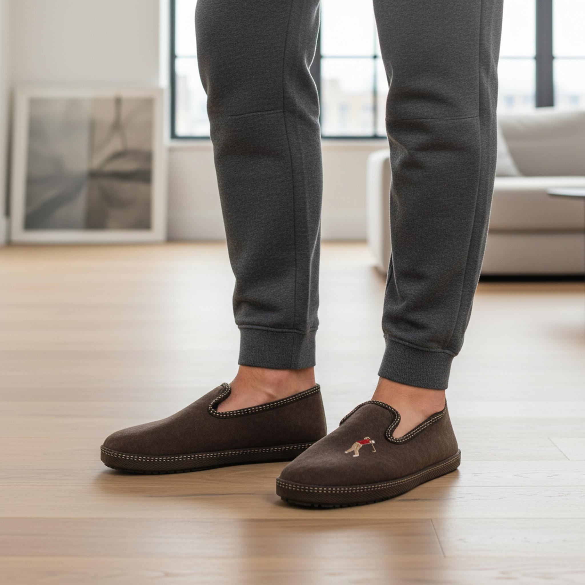 Voir la diapositive 2 : OZABI Ozabi pantoufles charentaises homme fabriquées en espagne broderie fantaisie