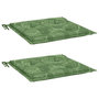 Voir la diapositive 3 : VIDAXL Coussins de chaise lot de 2 motif de feuilles 40x40x3 cm tissu