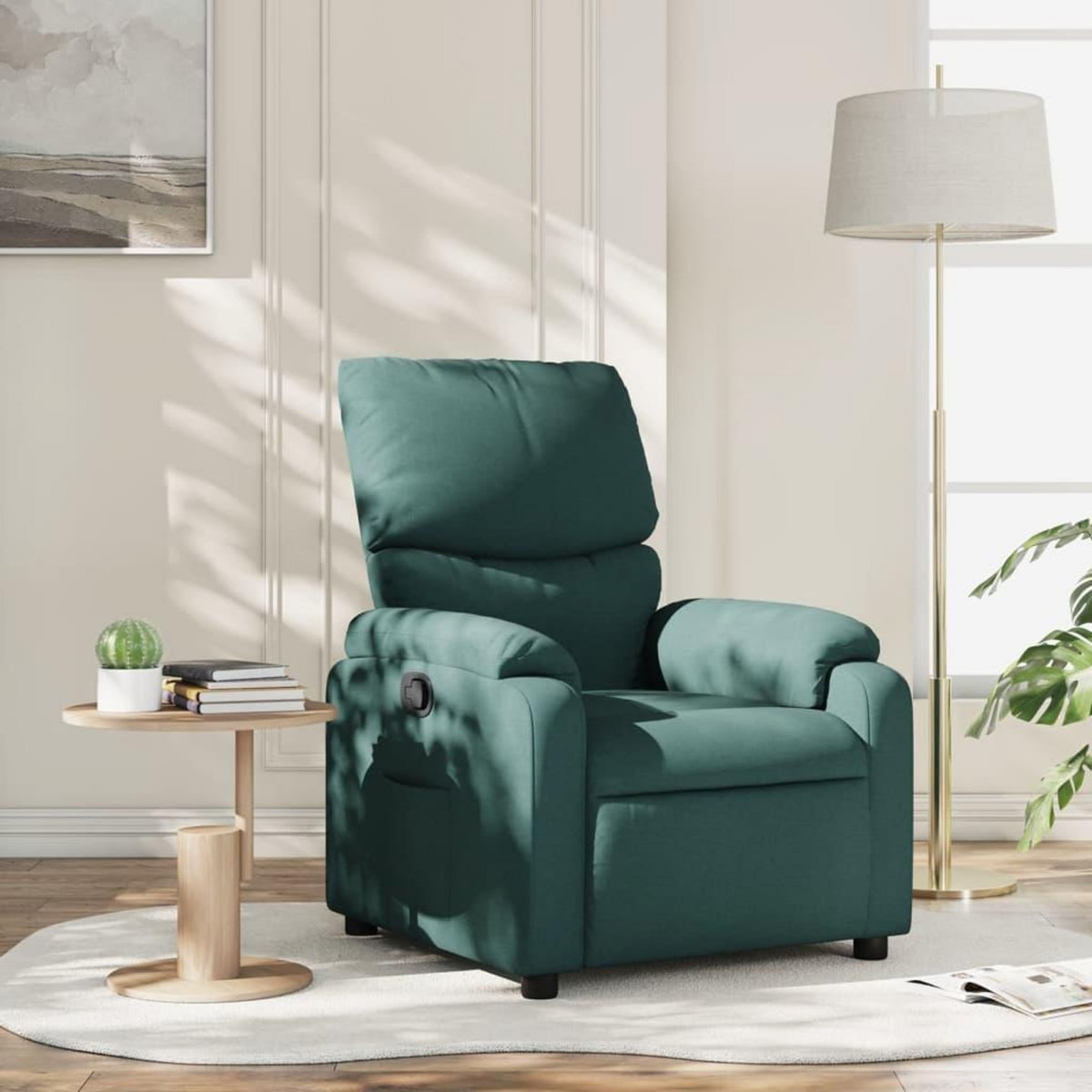 VIDAXL Fauteuil inclinable Vert fonce Tissu