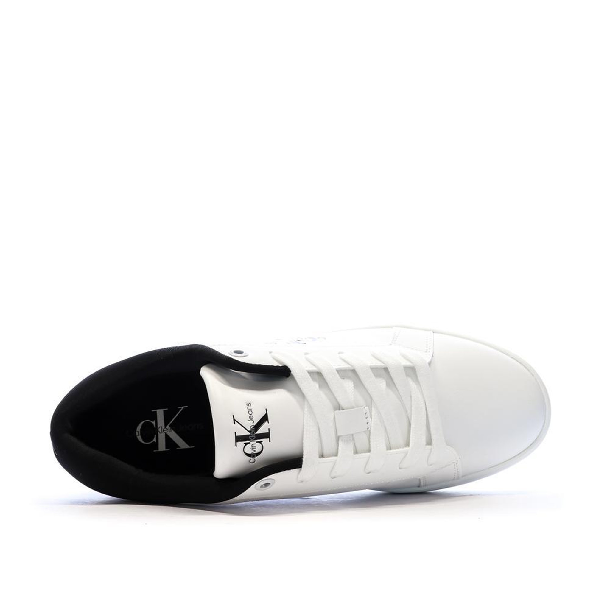 Voir la diapositive 4 : CALVIN KLEIN JEANS Baskets Blanches Homme Calvin Klein Jeans Classic Cupsole
