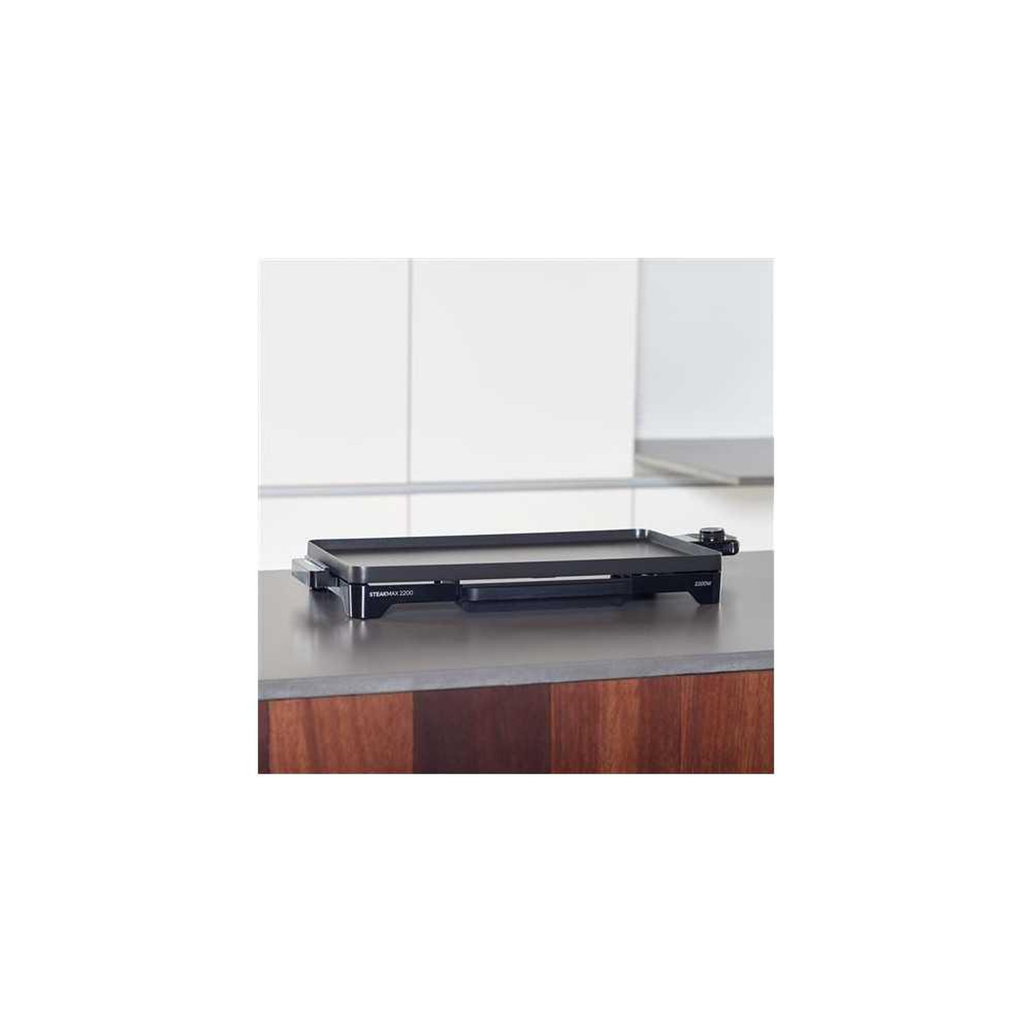 Voir la diapositive 4 : Taurus Taurus Steakmax 2200 plaque chauffante électrique 2200 W non-stick sans PFOA, surface 49 x 27 cm, bac à graisses amovible, noir