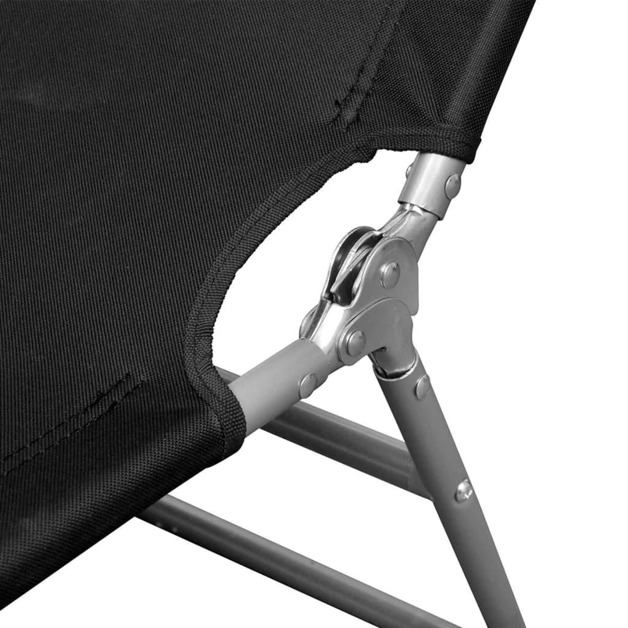 Voir la diapositive 4 : VIDAXL Chaise longue pliable acier enduit de poudre noir