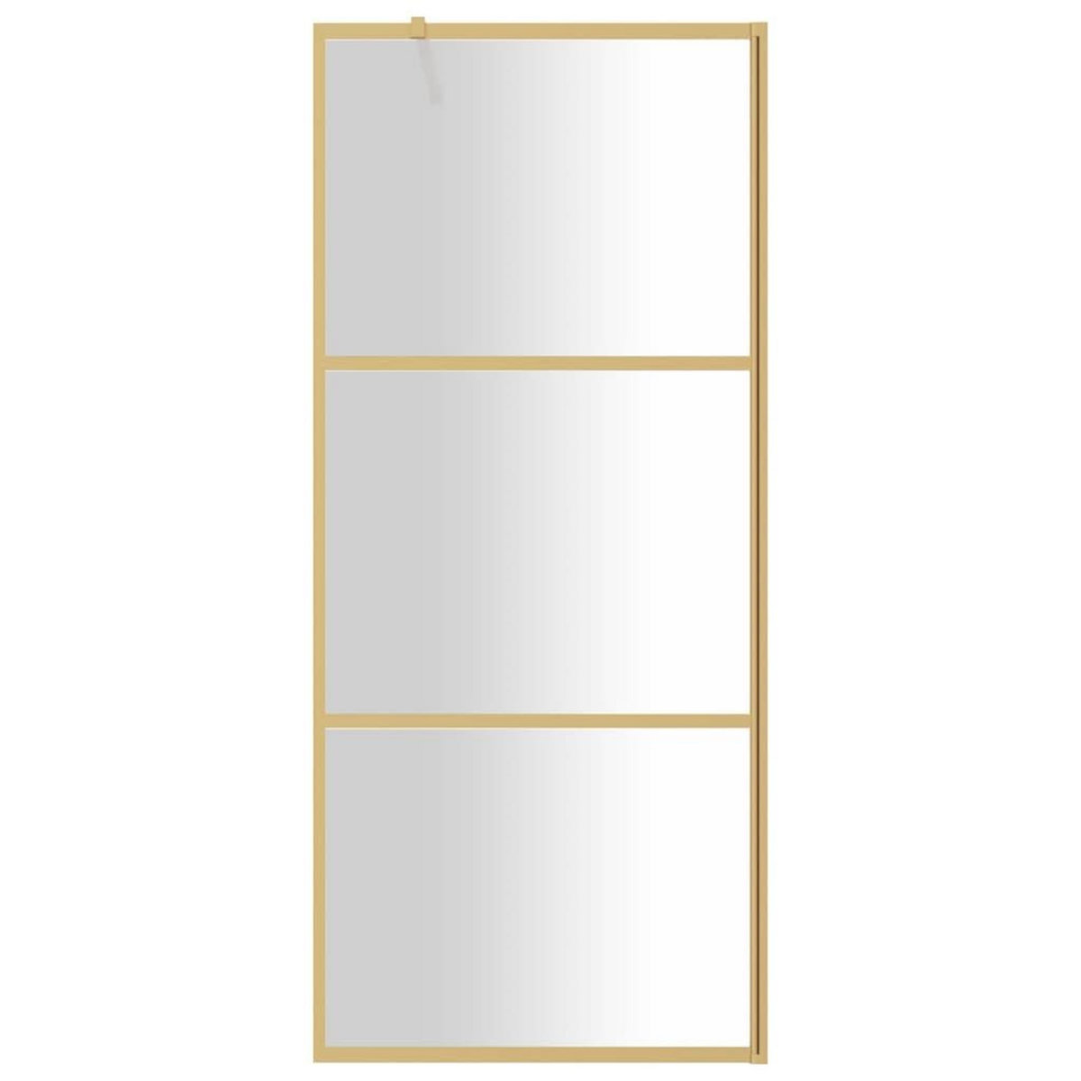VIDAXL Paroi de douche avec verre ESG transparent dore 80x195 cm