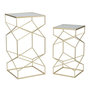 Voir la diapositive 1 : Paris Prix Lot de 2 Tables d'Appoint Design  Glassy  100cm Or