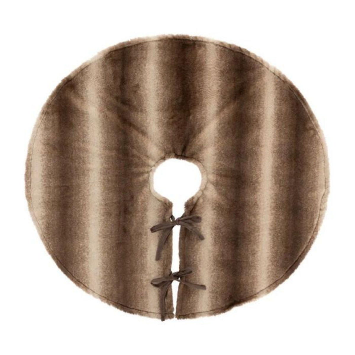 Paris Prix Tapis de Sapin Déco  Effet Fourrure  90cm Marron