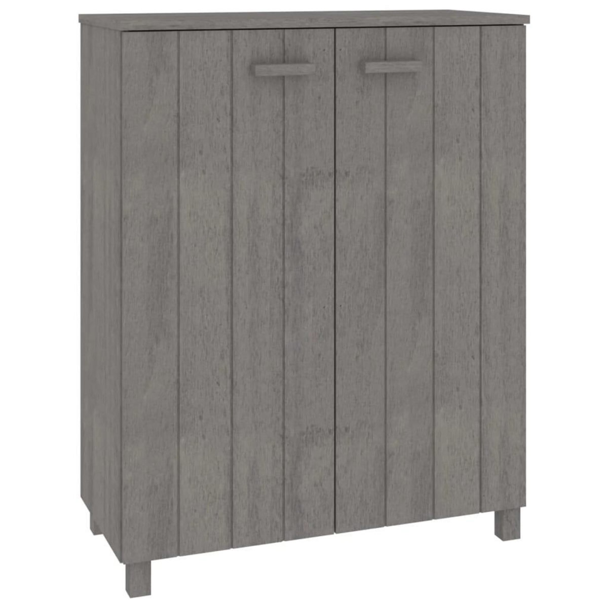 VIDAXL Armoire a chaussures HAMAR Gris clair 85x40x108 cm Pin massif