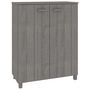 Voir la diapositive 2 : VIDAXL Armoire a chaussures HAMAR Gris clair 85x40x108 cm Pin massif