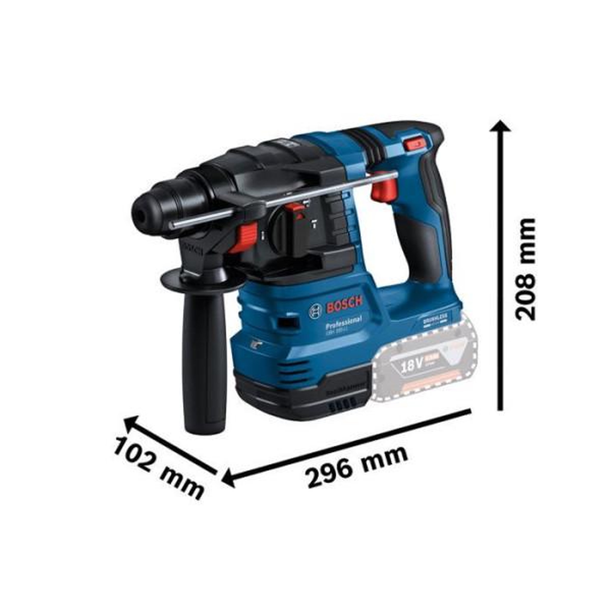 Voir la diapositive 4 : Bosch Professional Combo kit 3 outils 18v : gsr 18v-65 + gdx 18v-285 + gbh 18v-22 +gba 18v 3x5,0ah + gal 12v-18v-80 + sac