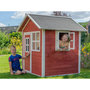 Voir la diapositive 5 : EXIT TOYS Maisonnette en bois pour enfants Loft 100 Rouge - Exit Toys