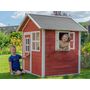 Voir la diapositive 5 : EXIT TOYS Maisonnette en bois pour enfants Loft 100 Rouge - Exit Toys