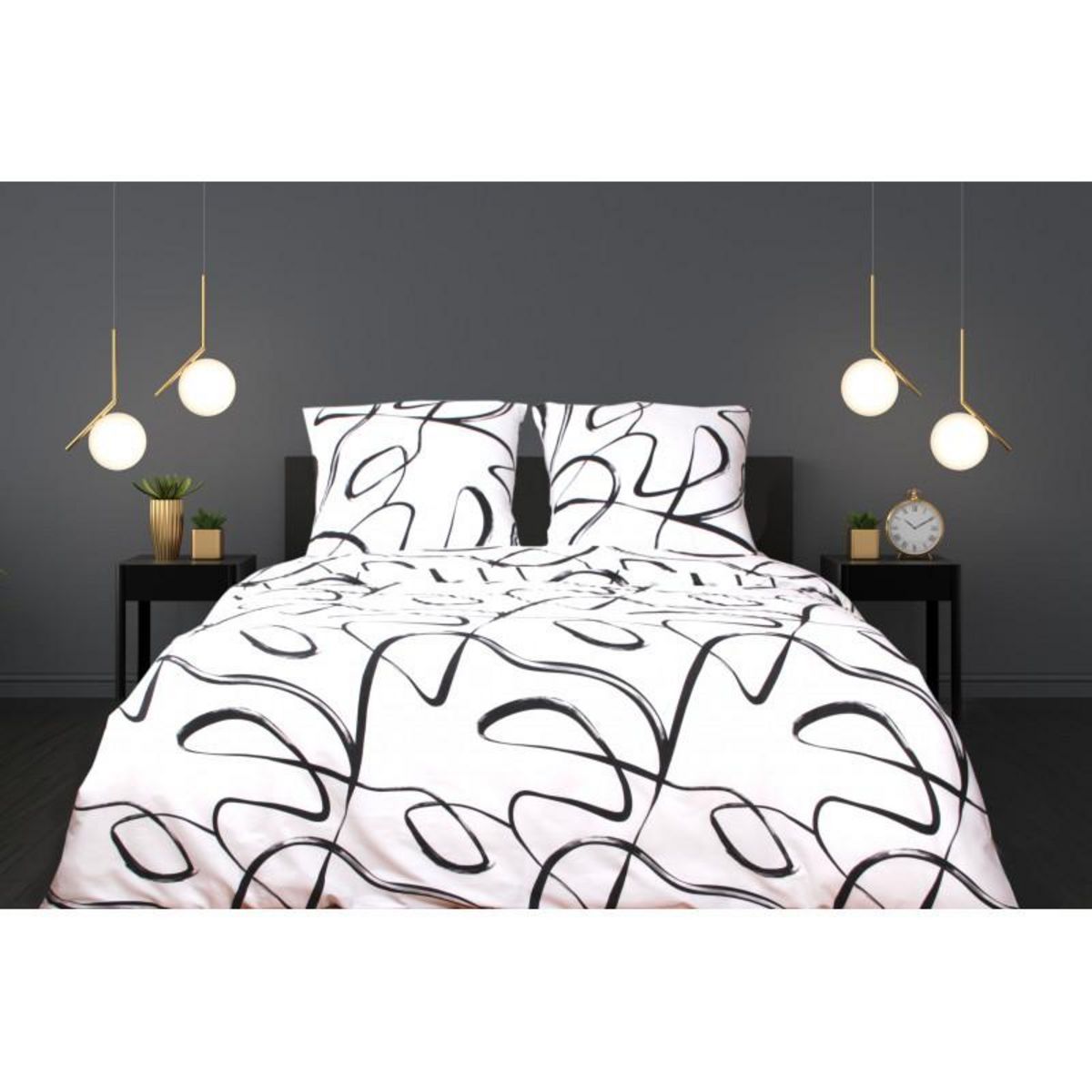 BLANC AVENUE PARIS Parure de couette Irregular - 100% Coton / 57 Fils/cm²