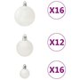 Voir la diapositive 5 : VIDAXL Ensemble de boules de Noël 100 pcs Blanc