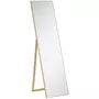 HOMCOM Miroir sur pied rectangulaire dim. 40L x 35l x 147H cm MDF aspect bois de chêne clair