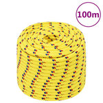 VIDAXL Corde de bateau Jaune 14 mm 100 m Polypropylene