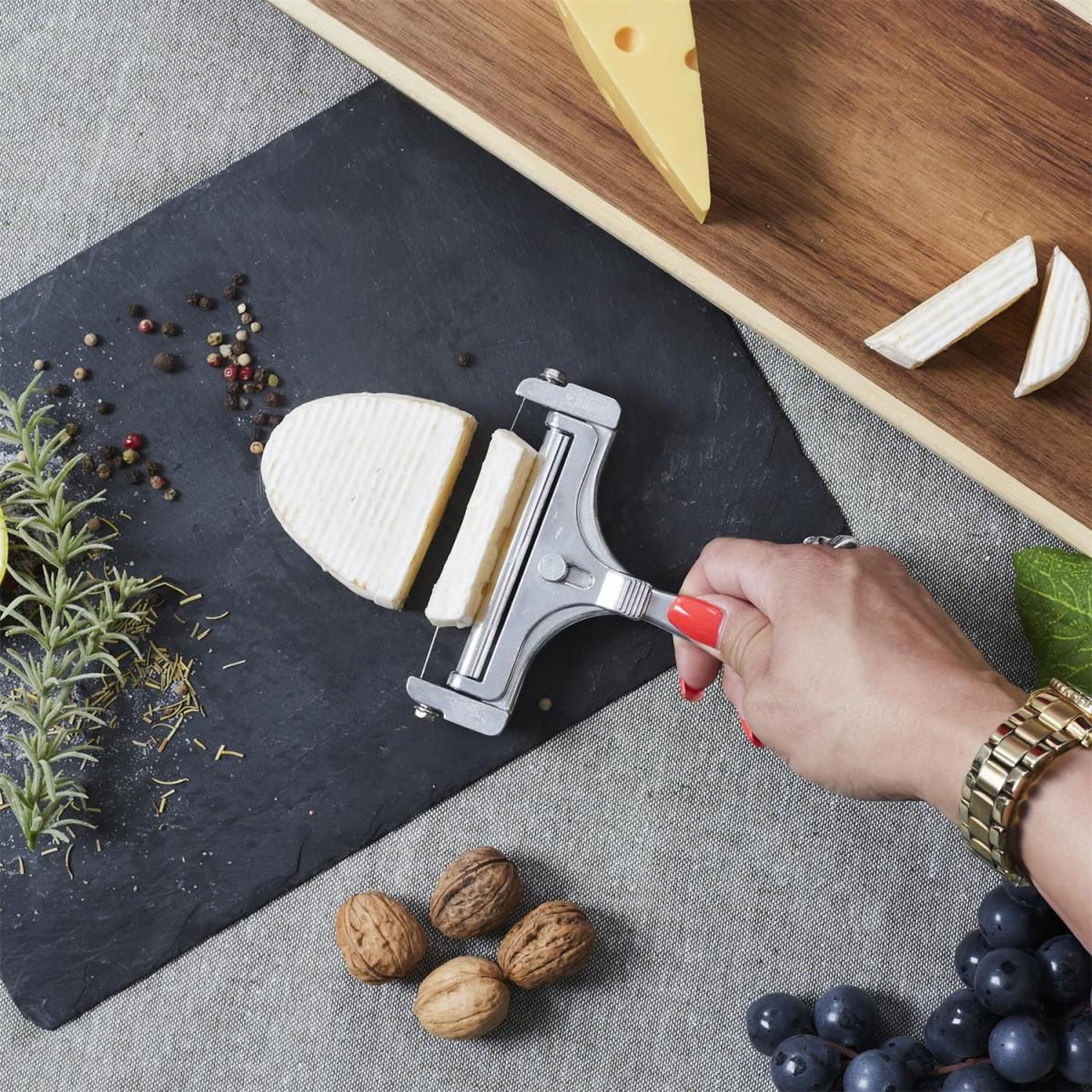 Voir la diapositive 4 : COOK CONCEPT Trancheuse Manuelle  Réglable  14cm Gris