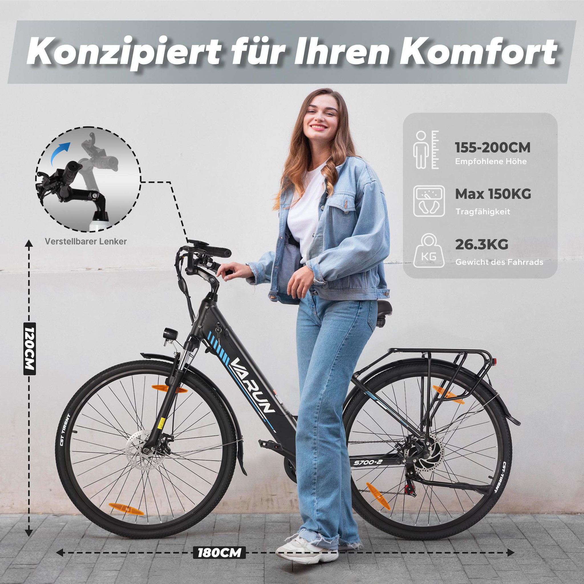 Voir la diapositive 4 : VARUN Vélo électrique urbain pour femmes
