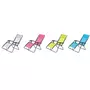 O'Colors Lot de 2 fauteuils relax de jardin - O'Colors - Multi positions - Bleu et rose