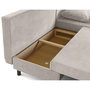 Voir la diapositive 4 : BEST MOBILIER Gloria - canapé d'angle réversible 4 places convertible avec coffre en tissu texturé