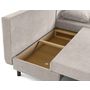 Voir la diapositive 4 : BEST MOBILIER Gloria - canapé d'angle réversible 4 places convertible avec coffre en tissu texturé