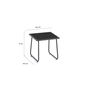 Voir la diapositive 5 : ID MARKET Salon de jardin bas MALAGA table et 2 fauteuils en acier et textilène gris anthracite