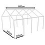 Voir la diapositive 2 : VIDAXL Structure de tente chapiteau pavillon jardin 8 x 4 m
