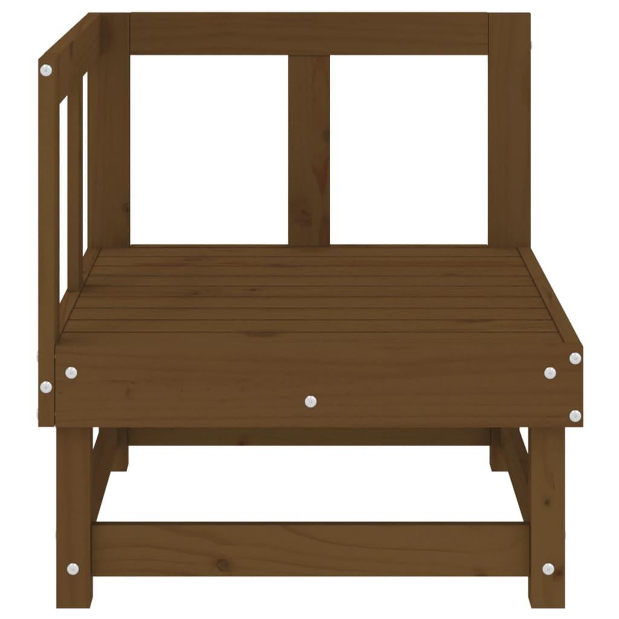 Voir la diapositive 4 : VIDAXL Canapes d'angle de jardin 2 pcs marron miel bois de pin solide
