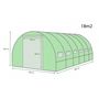 Voir la diapositive 2 : EUROSPEN Bâche armée pour serre de jardin tunnel 18m2 Green Roof