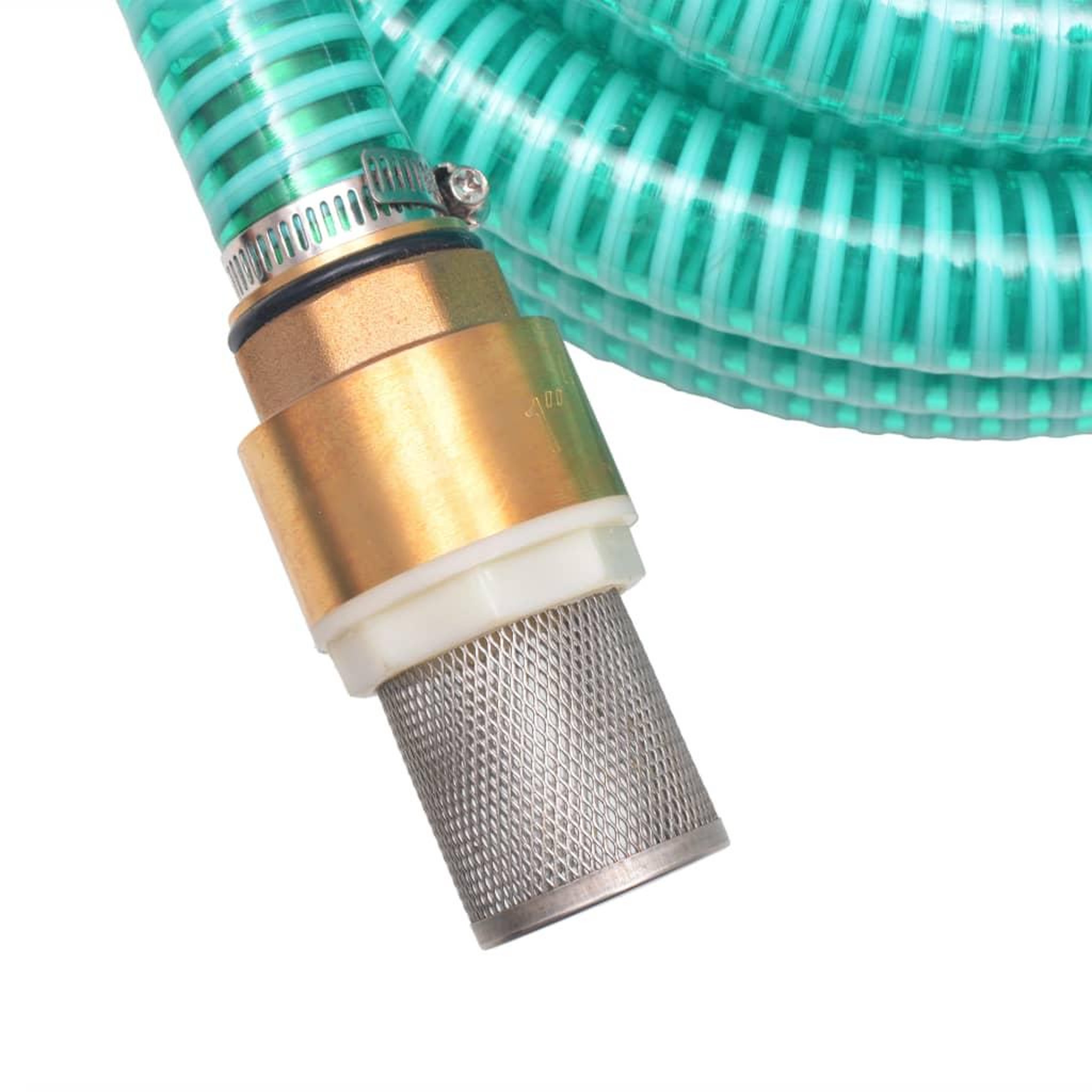Voir la diapositive 4 : VIDAXL Tuyau d'aspiration avec raccords en laiton 3 m 25 mm vert