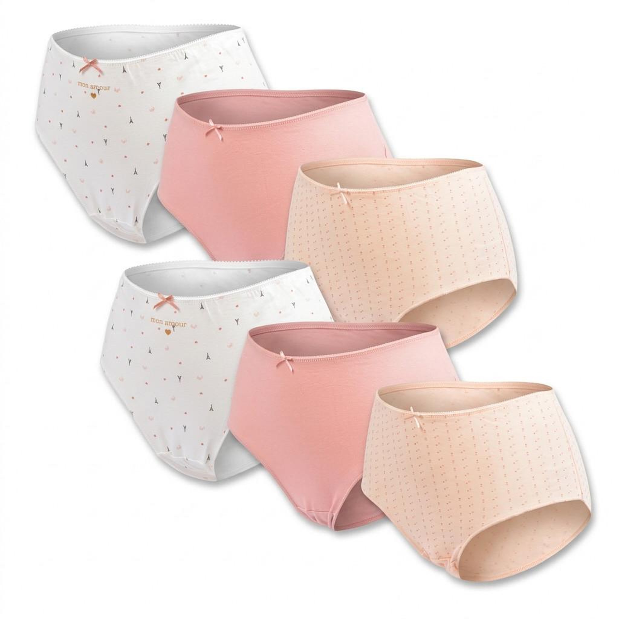 Voir la diapositive 1 : OZABI OZABI Pack de Culottes Femme Taille Haute Coton – Lot de 6