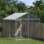 Voir la diapositive 1 : VIDAXL Chenil d'exterieur pour chiens avec toit argente 3x3x2,5 m