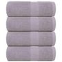 Voir la diapositive 1 : VIDAXL Serviettes d invité 4 pcs gris 30x50 cm 360 g m² 100% coton