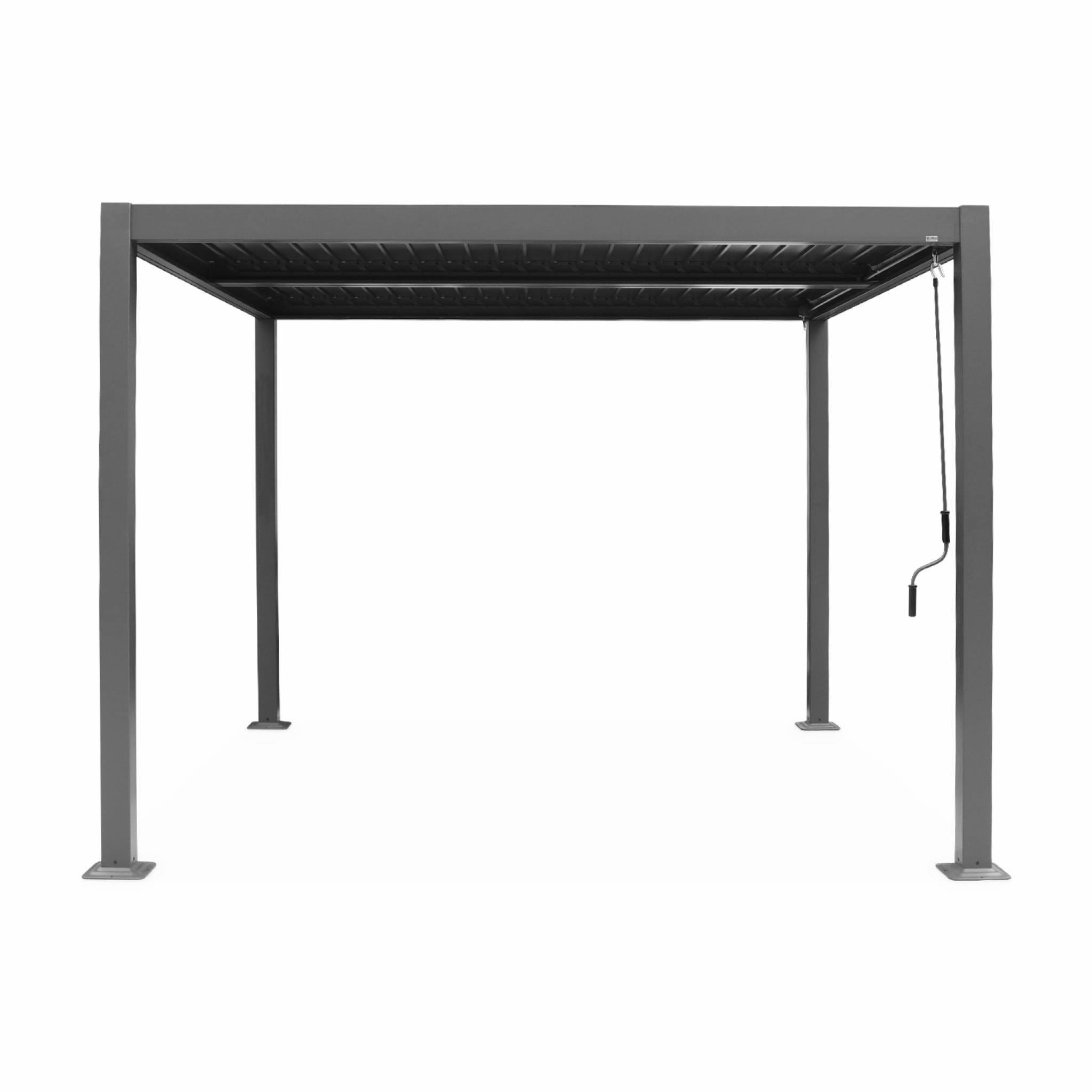 Voir la diapositive 5 : SWEEEK Pergola bioclimatique aluminium et acier lames orientables 3x3m Palace