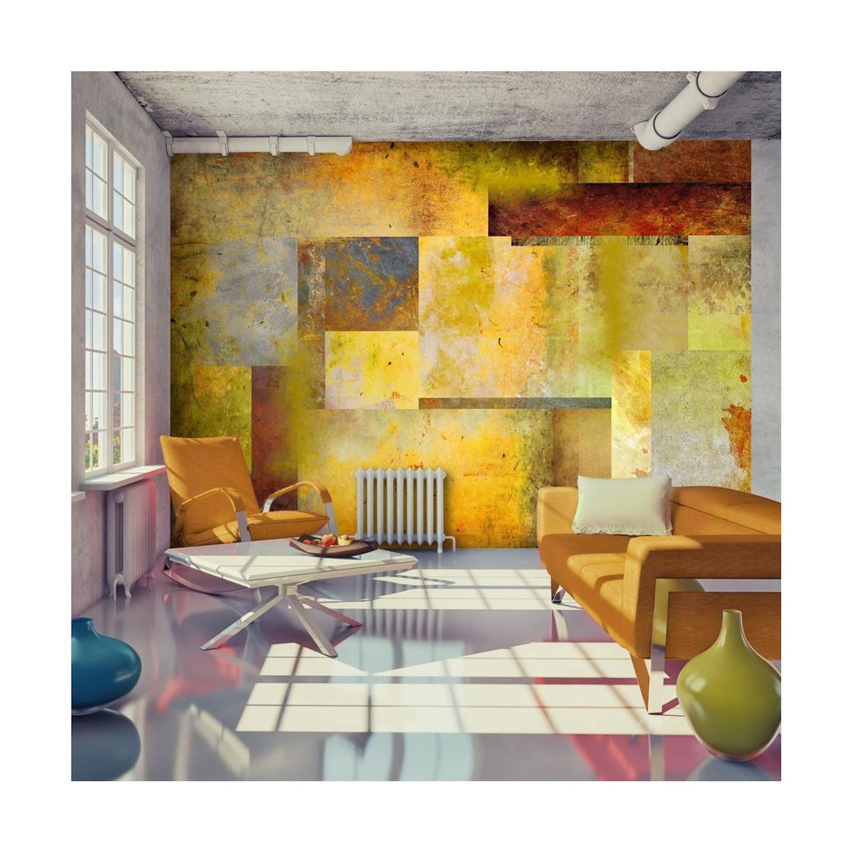 Paris Prix Papier Peint  Orange Hue of Art Expression