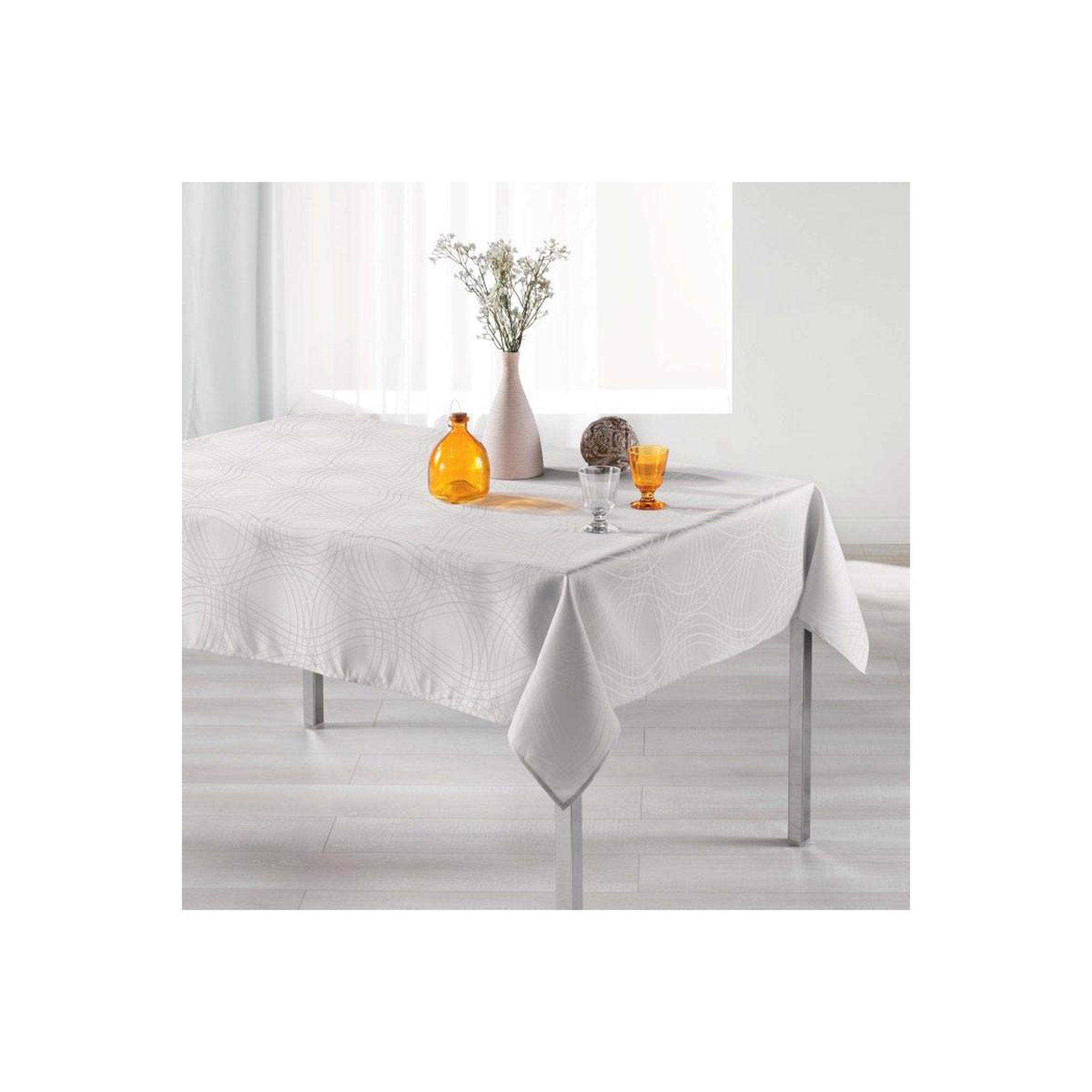 Douceur d'Intérieur Nappe rectangulaire  ondelina  140x300cm naturel