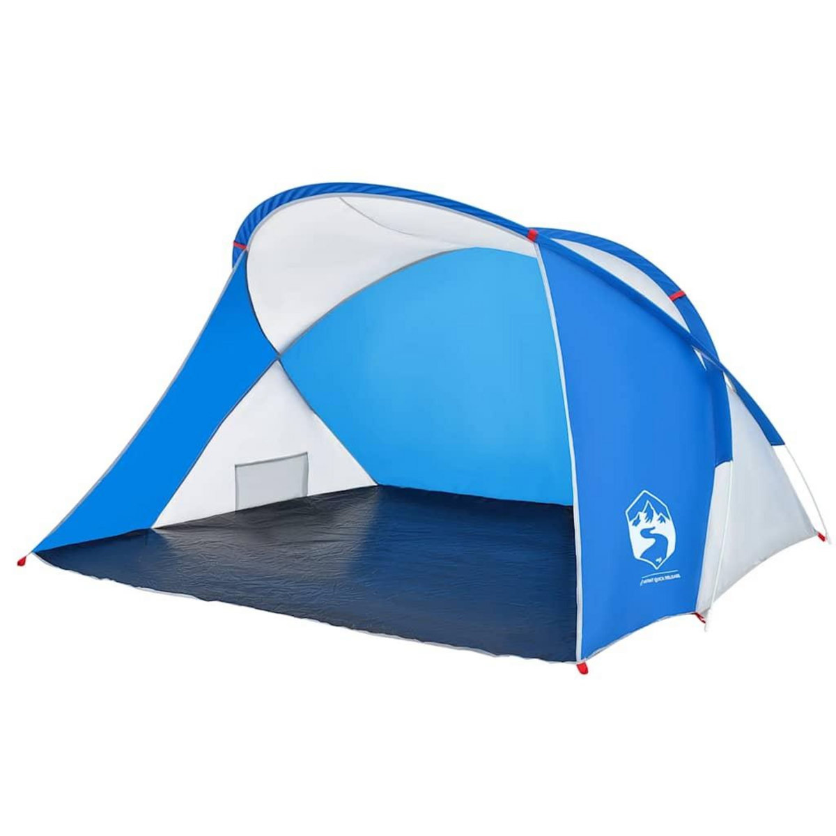 VIDAXL Tente de plage 2 personnes bleu azure escamotable impermeable