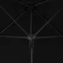 VIDAXL Parasol d'exterieur avec mat en acier Noir 250x250x230 cm