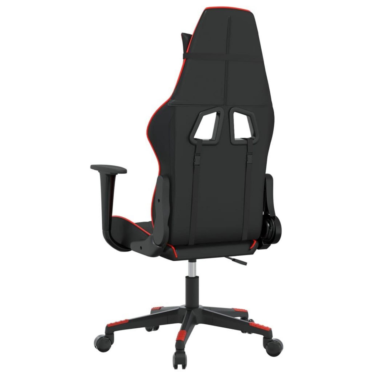 VIDAXL Chaise de jeu de massage Noir et rouge Similicuir