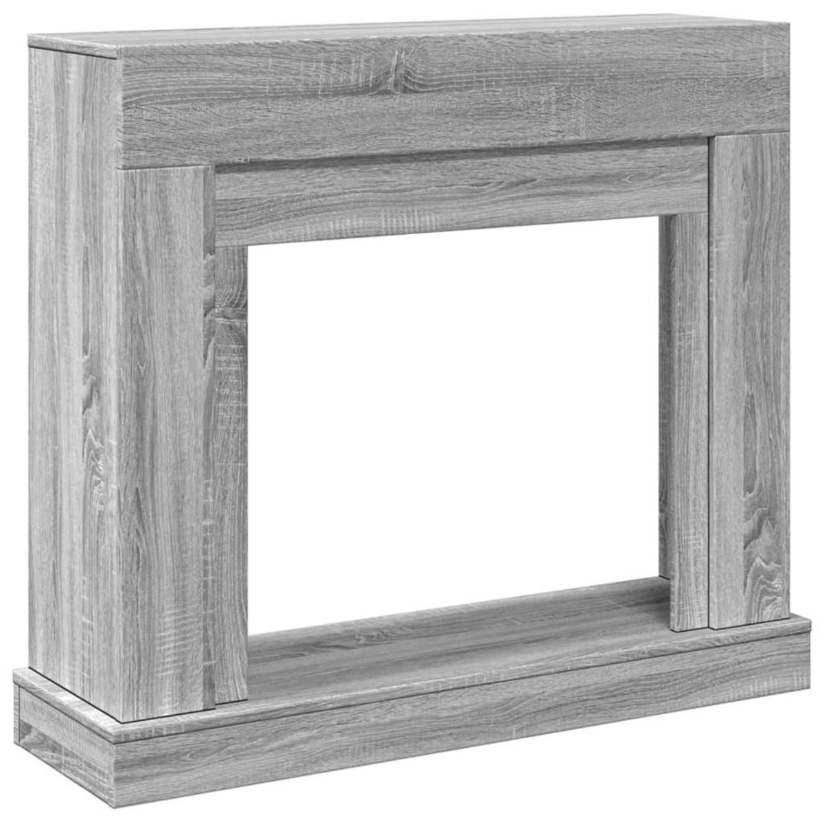 VIDAXL Cadre de cheminee sonoma gris 100x30x87,5 cm bois d'ingenierie