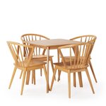 VS VENTA-STOCK Ensemble table 80x80 cm et 4 chaises de salle à manger Mura Chêne